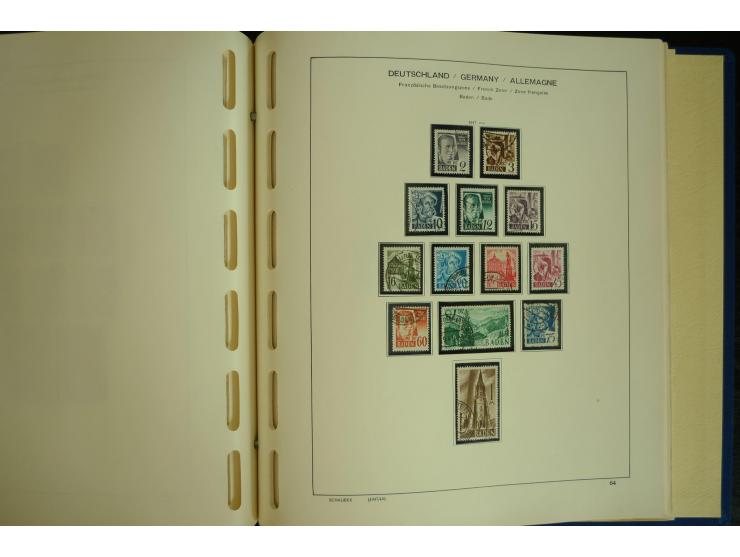 1945/2012, ungebrauchte/postfrische und gestempelte Sammlung, dabei Bizone mit besseren u.a. Mi.-Nr. 93I XG gestempelt mit Fo