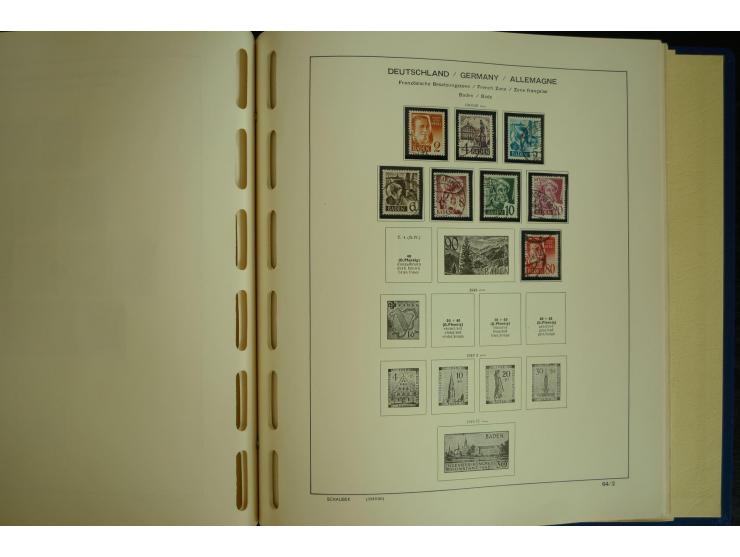 1945/2012, ungebrauchte/postfrische und gestempelte Sammlung, dabei Bizone mit besseren u.a. Mi.-Nr. 93I XG gestempelt mit Fo