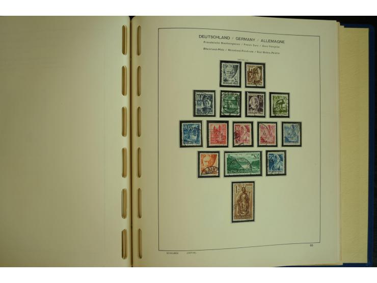 1945/2012, ungebrauchte/postfrische und gestempelte Sammlung, dabei Bizone mit besseren u.a. Mi.-Nr. 93I XG gestempelt mit Fo