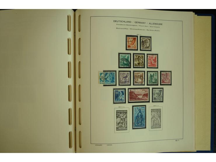 1945/2012, ungebrauchte/postfrische und gestempelte Sammlung, dabei Bizone mit besseren u.a. Mi.-Nr. 93I XG gestempelt mit Fo