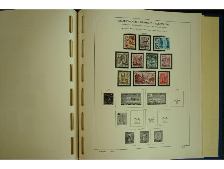 1945/2012, ungebrauchte/postfrische und gestempelte Sammlung, dabei Bizone mit besseren u.a. Mi.-Nr. 93I XG gestempelt mit Fo