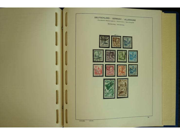 1945/2012, ungebrauchte/postfrische und gestempelte Sammlung, dabei Bizone mit besseren u.a. Mi.-Nr. 93I XG gestempelt mit Fo