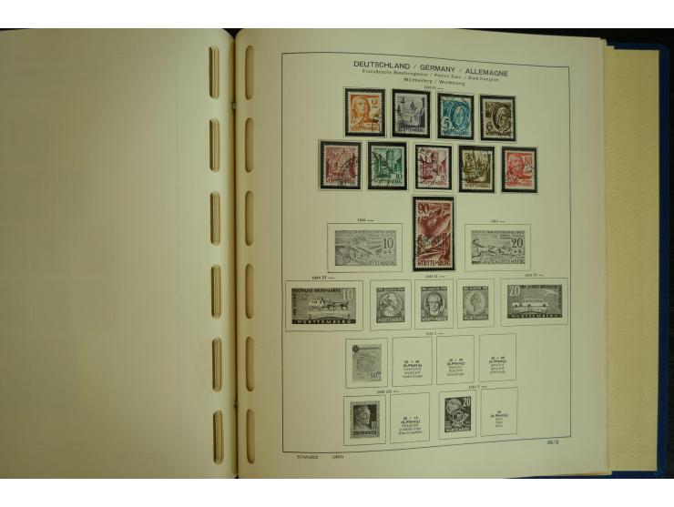 1945/2012, ungebrauchte/postfrische und gestempelte Sammlung, dabei Bizone mit besseren u.a. Mi.-Nr. 93I XG gestempelt mit Fo