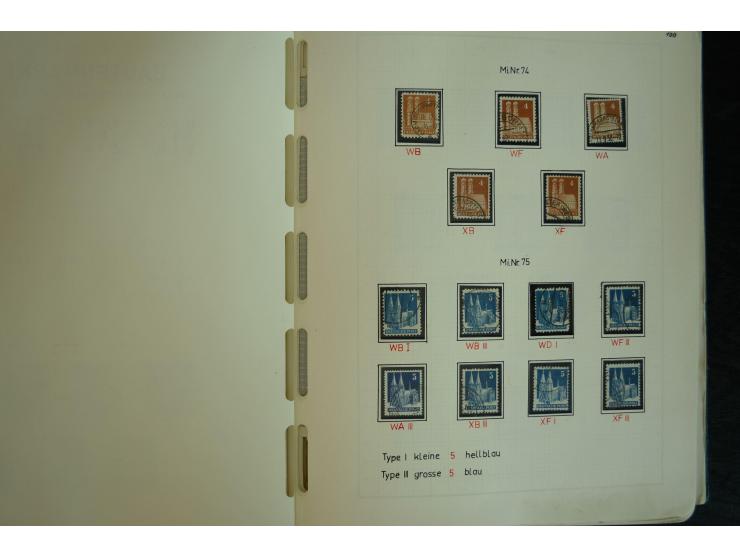 1945/2012, ungebrauchte/postfrische und gestempelte Sammlung, dabei Bizone mit besseren u.a. Mi.-Nr. 93I XG gestempelt mit Fo
