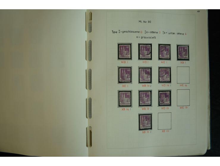 1945/2012, ungebrauchte/postfrische und gestempelte Sammlung, dabei Bizone mit besseren u.a. Mi.-Nr. 93I XG gestempelt mit Fo