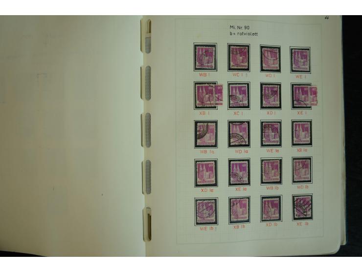 1945/2012, ungebrauchte/postfrische und gestempelte Sammlung, dabei Bizone mit besseren u.a. Mi.-Nr. 93I XG gestempelt mit Fo