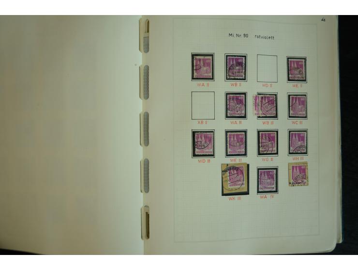 1945/2012, ungebrauchte/postfrische und gestempelte Sammlung, dabei Bizone mit besseren u.a. Mi.-Nr. 93I XG gestempelt mit Fo