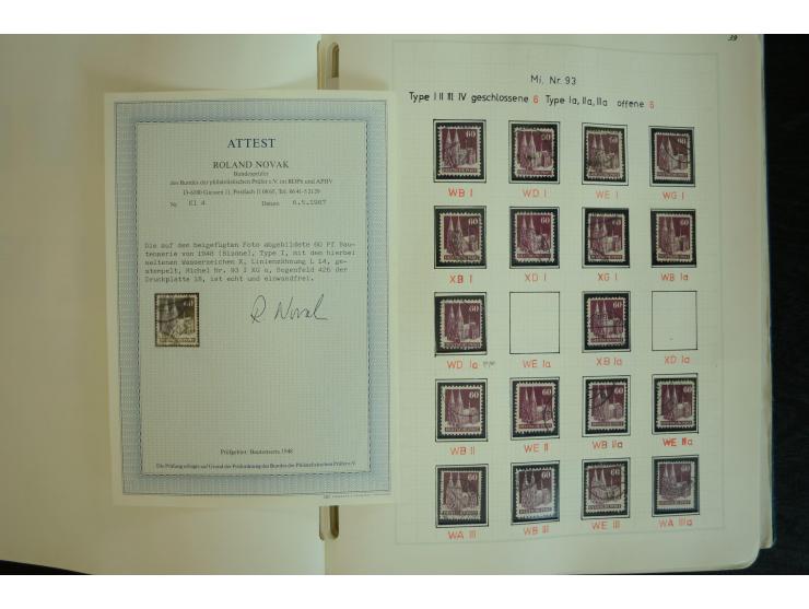 1945/2012, ungebrauchte/postfrische und gestempelte Sammlung, dabei Bizone mit besseren u.a. Mi.-Nr. 93I XG gestempelt mit Fo