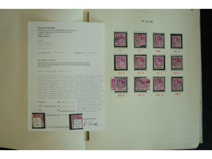 1945/2012, ungebrauchte/postfrische und gestempelte Sammlung, dabei Bizone mit besseren u.a. Mi.-Nr. 93I XG gestempelt mit Fo