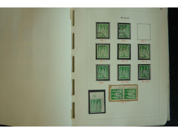1945/2012, ungebrauchte/postfrische und gestempelte Sammlung, dabei Bizone mit besseren u.a. Mi.-Nr. 93I XG gestempelt mit Fo
