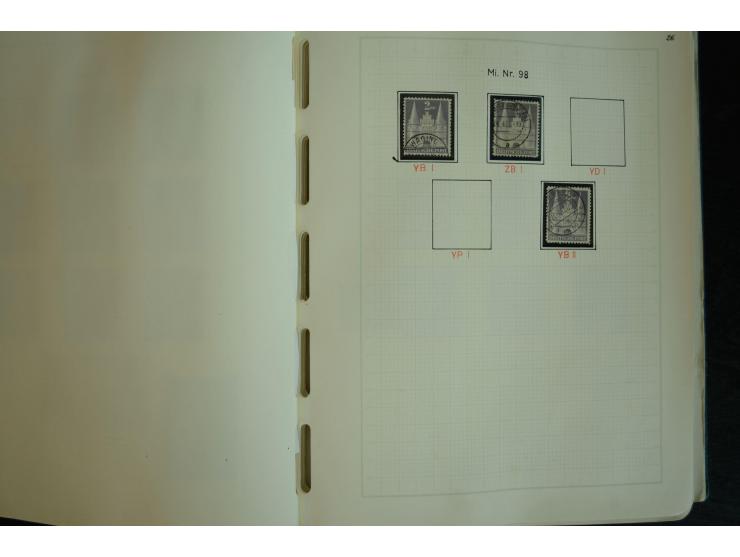 1945/2012, ungebrauchte/postfrische und gestempelte Sammlung, dabei Bizone mit besseren u.a. Mi.-Nr. 93I XG gestempelt mit Fo