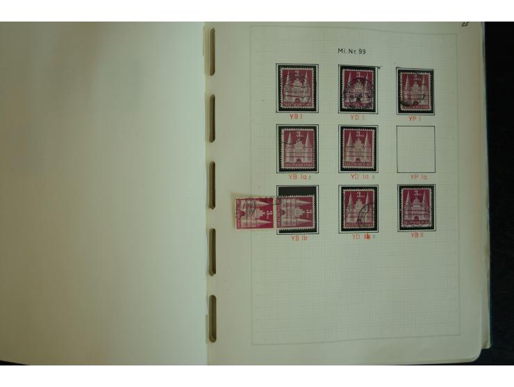 1945/2012, ungebrauchte/postfrische und gestempelte Sammlung, dabei Bizone mit besseren u.a. Mi.-Nr. 93I XG gestempelt mit Fo