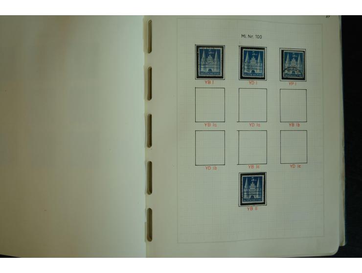 1945/2012, ungebrauchte/postfrische und gestempelte Sammlung, dabei Bizone mit besseren u.a. Mi.-Nr. 93I XG gestempelt mit Fo
