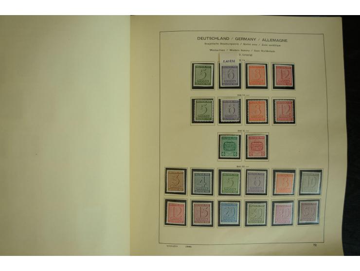 1945/2012, ungebrauchte/postfrische und gestempelte Sammlung, dabei Bizone mit besseren u.a. Mi.-Nr. 93I XG gestempelt mit Fo