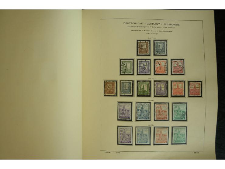 1945/2012, ungebrauchte/postfrische und gestempelte Sammlung, dabei Bizone mit besseren u.a. Mi.-Nr. 93I XG gestempelt mit Fo