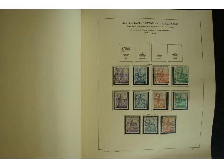 1945/2012, ungebrauchte/postfrische und gestempelte Sammlung, dabei Bizone mit besseren u.a. Mi.-Nr. 93I XG gestempelt mit Fo