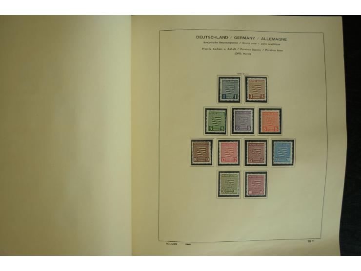 1945/2012, ungebrauchte/postfrische und gestempelte Sammlung, dabei Bizone mit besseren u.a. Mi.-Nr. 93I XG gestempelt mit Fo