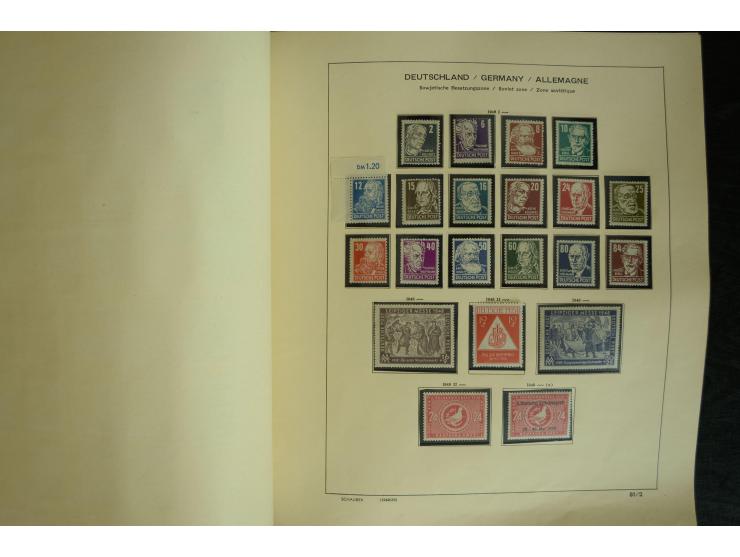 1945/2012, ungebrauchte/postfrische und gestempelte Sammlung, dabei Bizone mit besseren u.a. Mi.-Nr. 93I XG gestempelt mit Fo