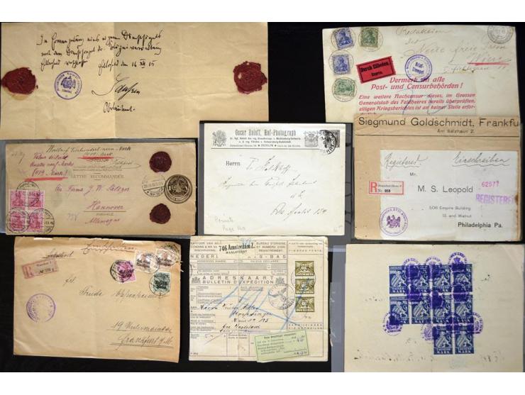 1860/1950 (ca.), hochinteressanter Posten mit vielen Besonderheiten ab Altdeutschland bis Flugpost nach 1945 (u.a. Ersatz-Aer