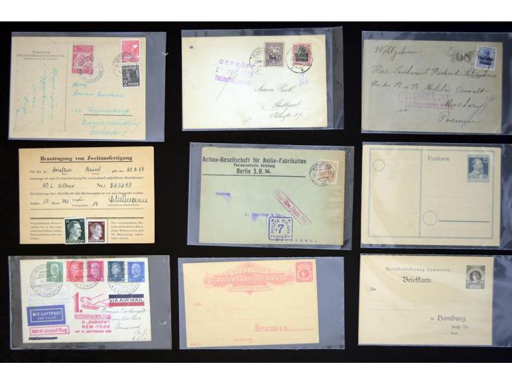 1860/1950 (ca.), hochinteressanter Posten mit vielen Besonderheiten ab Altdeutschland bis Flugpost nach 1945 (u.a. Ersatz-Aer