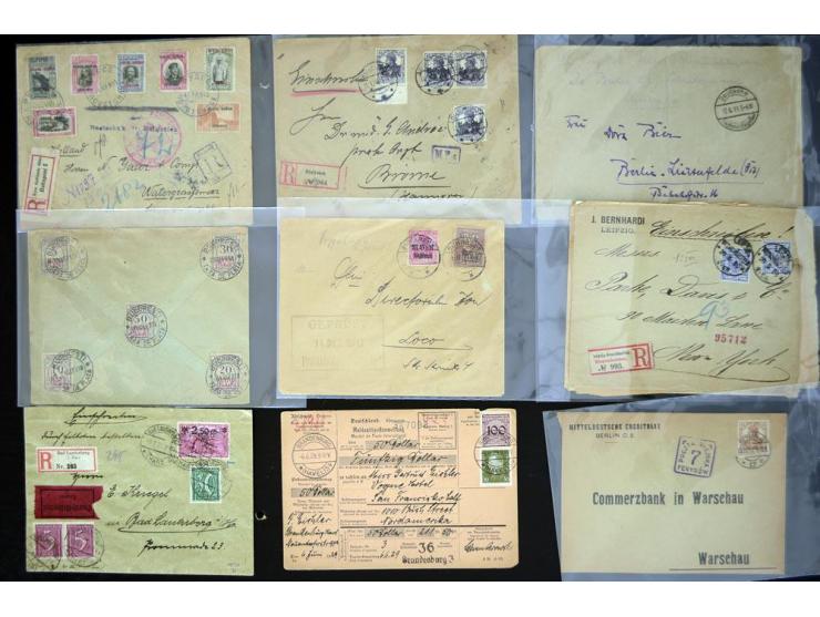 1860/1950 (ca.), hochinteressanter Posten mit vielen Besonderheiten ab Altdeutschland bis Flugpost nach 1945 (u.a. Ersatz-Aer