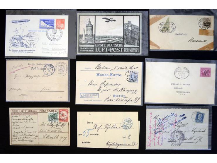 1860/1950 (ca.), hochinteressanter Posten mit vielen Besonderheiten ab Altdeutschland bis Flugpost nach 1945 (u.a. Ersatz-Aer