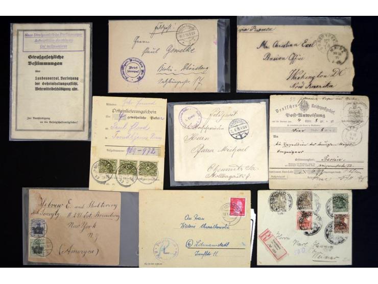 1860/1950 (ca.), hochinteressanter Posten mit vielen Besonderheiten ab Altdeutschland bis Flugpost nach 1945 (u.a. Ersatz-Aer