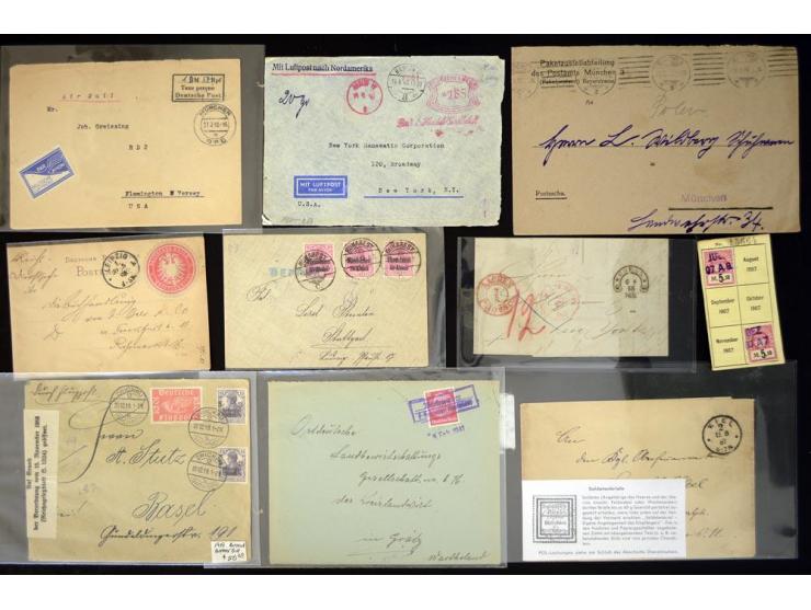 1860/1950 (ca.), hochinteressanter Posten mit vielen Besonderheiten ab Altdeutschland bis Flugpost nach 1945 (u.a. Ersatz-Aer