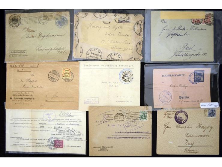 1860/1950 (ca.), hochinteressanter Posten mit vielen Besonderheiten ab Altdeutschland bis Flugpost nach 1945 (u.a. Ersatz-Aer