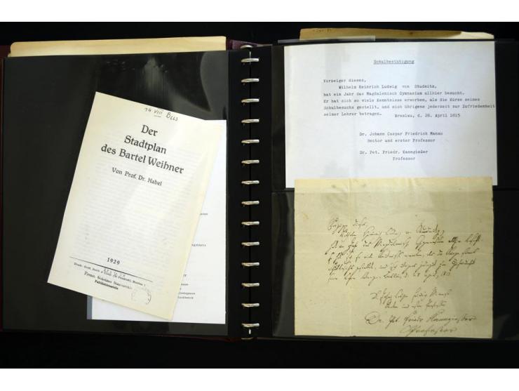 BRESLAU: 1658/1945 (ca.), umfangreiche Material-Sammlung mit hunderten von Firmenrechnungen, Quittungen, diversen Anschreiben