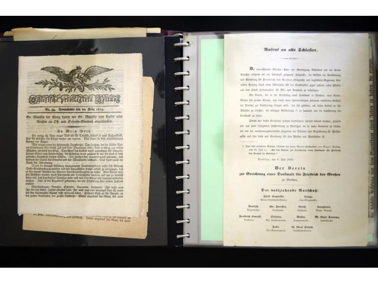 BRESLAU: 1658/1945 (ca.), umfangreiche Material-Sammlung mit hunderten von Firmenrechnungen, Quittungen, diversen Anschreiben
