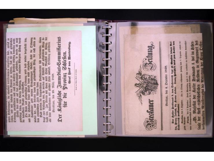 BRESLAU: 1658/1945 (ca.), umfangreiche Material-Sammlung mit hunderten von Firmenrechnungen, Quittungen, diversen Anschreiben