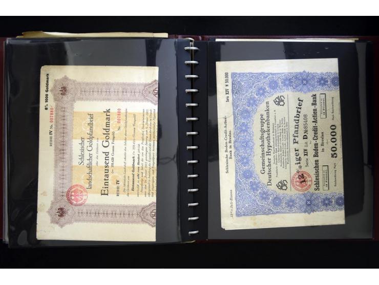 BRESLAU: 1658/1945 (ca.), umfangreiche Material-Sammlung mit hunderten von Firmenrechnungen, Quittungen, diversen Anschreiben