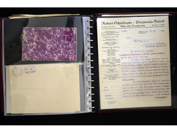 BRESLAU: 1658/1945 (ca.), umfangreiche Material-Sammlung mit hunderten von Firmenrechnungen, Quittungen, diversen Anschreiben
