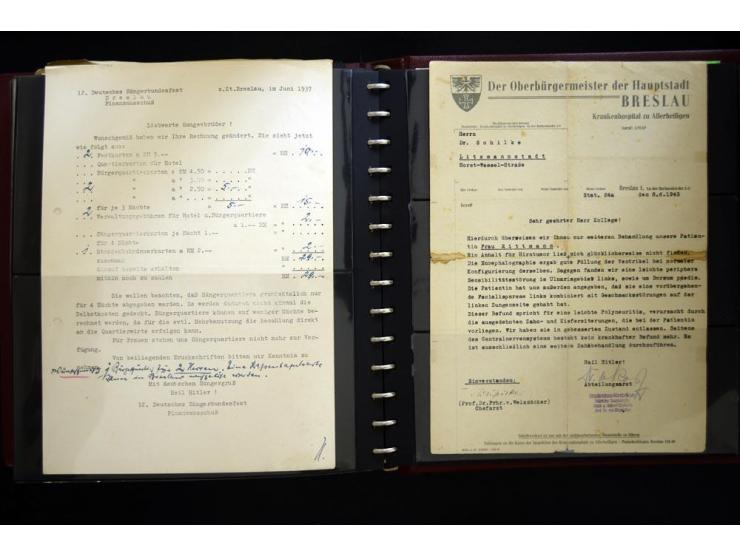 BRESLAU: 1658/1945 (ca.), umfangreiche Material-Sammlung mit hunderten von Firmenrechnungen, Quittungen, diversen Anschreiben