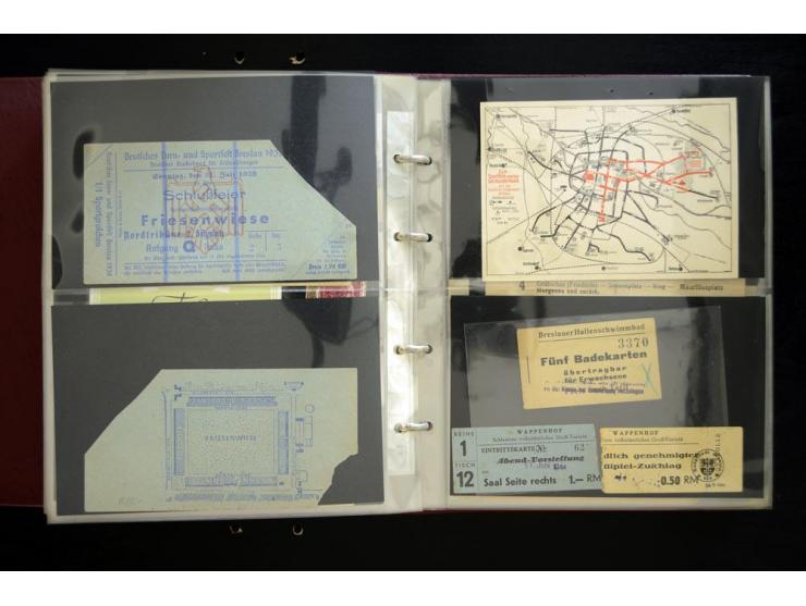 BRESLAU: 1658/1945 (ca.), umfangreiche Material-Sammlung mit hunderten von Firmenrechnungen, Quittungen, diversen Anschreiben