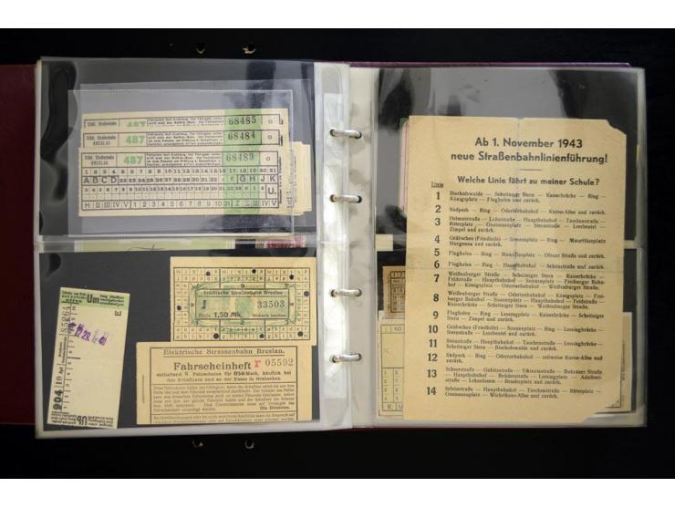 BRESLAU: 1658/1945 (ca.), umfangreiche Material-Sammlung mit hunderten von Firmenrechnungen, Quittungen, diversen Anschreiben
