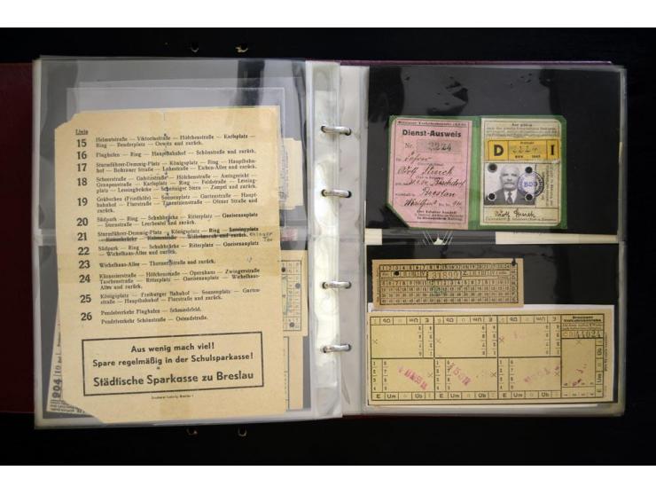 BRESLAU: 1658/1945 (ca.), umfangreiche Material-Sammlung mit hunderten von Firmenrechnungen, Quittungen, diversen Anschreiben