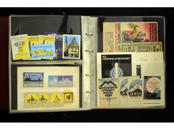 BRESLAU: 1658/1945 (ca.), umfangreiche Material-Sammlung mit hunderten von Firmenrechnungen, Quittungen, diversen Anschreiben