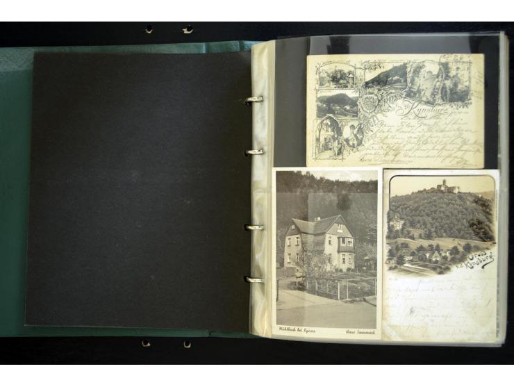 EULENGEBIRGE: 1852/1945, Sammlung mit Schwerpunkt bei den Ansichtskarten mit einige frühen und besseren Karten, dazu Stempel-