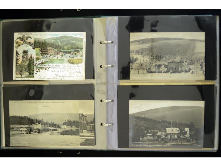 EULENGEBIRGE: 1852/1945, Sammlung mit Schwerpunkt bei den Ansichtskarten mit einige frühen und besseren Karten, dazu Stempel-