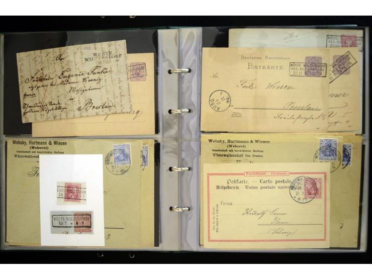 EULENGEBIRGE: 1852/1945, Sammlung mit Schwerpunkt bei den Ansichtskarten mit einige frühen und besseren Karten, dazu Stempel-