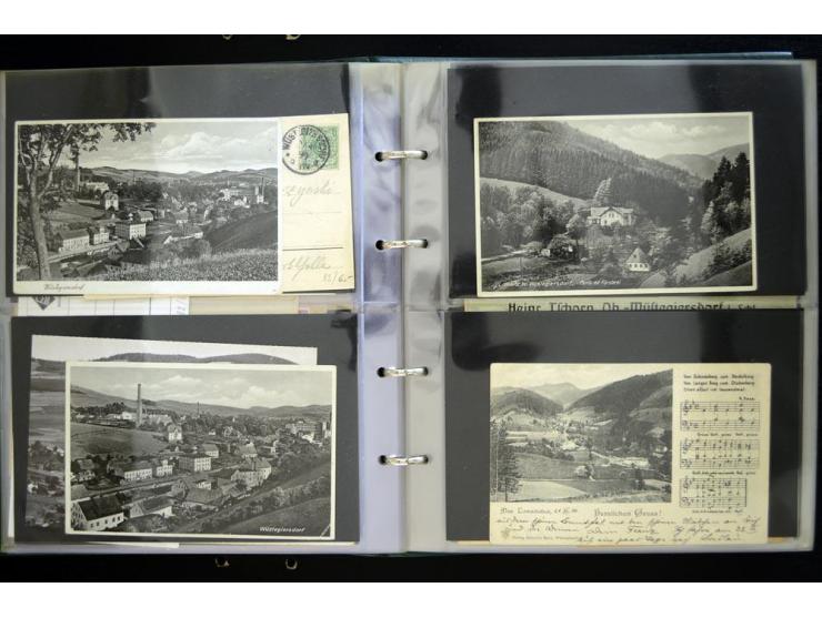 EULENGEBIRGE: 1852/1945, Sammlung mit Schwerpunkt bei den Ansichtskarten mit einige frühen und besseren Karten, dazu Stempel-