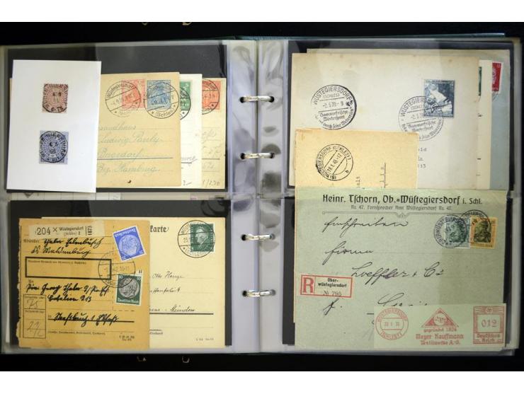 EULENGEBIRGE: 1852/1945, Sammlung mit Schwerpunkt bei den Ansichtskarten mit einige frühen und besseren Karten, dazu Stempel-