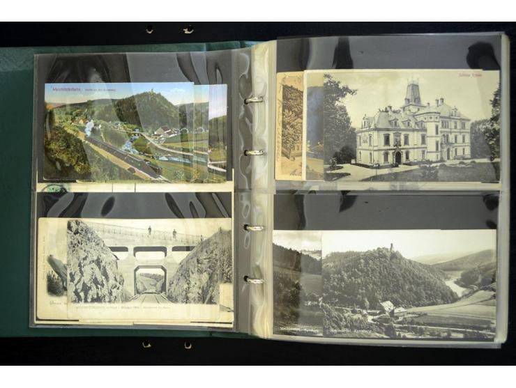 EULENGEBIRGE: 1852/1945, Sammlung mit Schwerpunkt bei den Ansichtskarten mit einige frühen und besseren Karten, dazu Stempel-