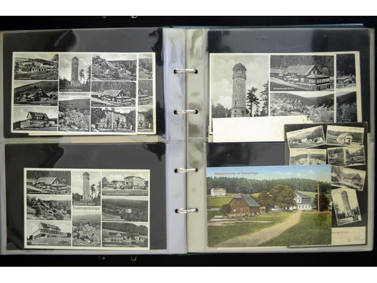 EULENGEBIRGE: 1852/1945, Sammlung mit Schwerpunkt bei den Ansichtskarten mit einige frühen und besseren Karten, dazu Stempel-