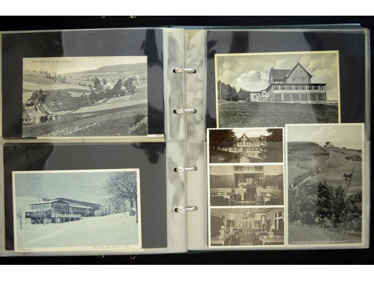 EULENGEBIRGE: 1852/1945, Sammlung mit Schwerpunkt bei den Ansichtskarten mit einige frühen und besseren Karten, dazu Stempel-