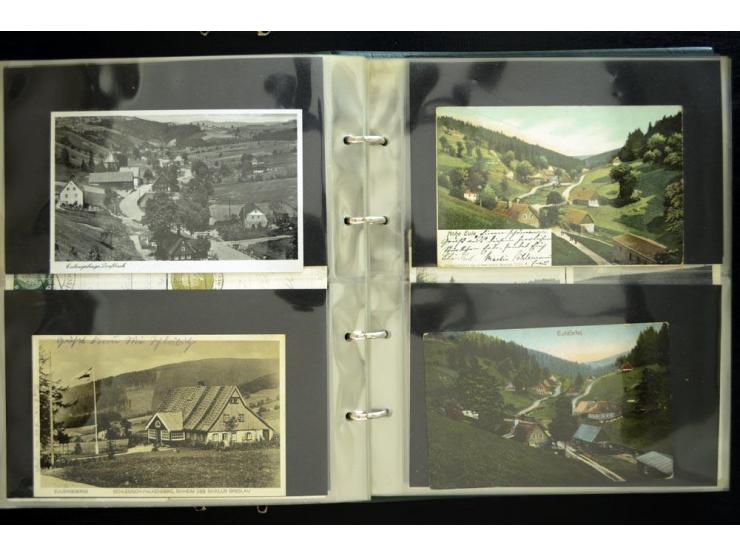 EULENGEBIRGE: 1852/1945, Sammlung mit Schwerpunkt bei den Ansichtskarten mit einige frühen und besseren Karten, dazu Stempel-