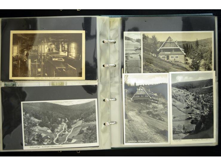 EULENGEBIRGE: 1852/1945, Sammlung mit Schwerpunkt bei den Ansichtskarten mit einige frühen und besseren Karten, dazu Stempel-