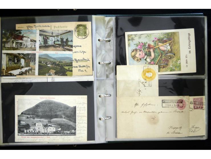 EULENGEBIRGE: 1852/1945, Sammlung mit Schwerpunkt bei den Ansichtskarten mit einige frühen und besseren Karten, dazu Stempel-